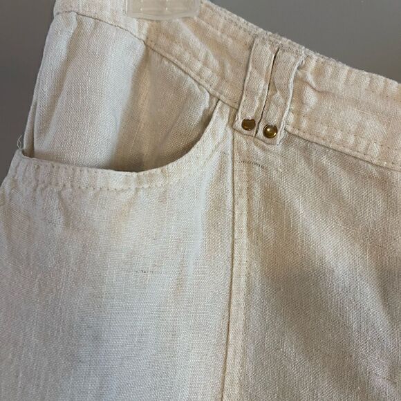 JM Collection Linen Capris | SZ 12 - Picture 5 of 11